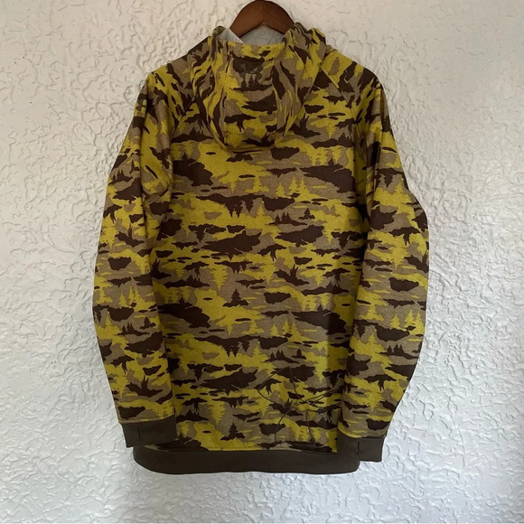 Men’s Under Armour Yellow Camo Forest Full Zip Hoodie Winter Jacket Size XL - Picture 6 of 10